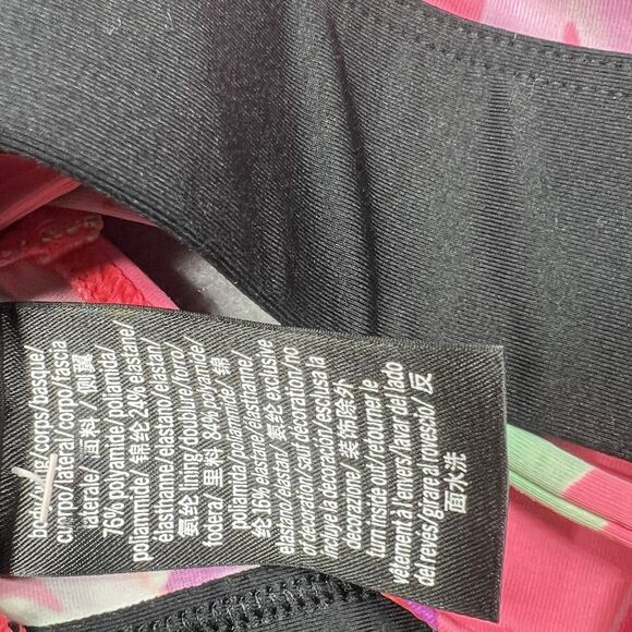 Victorias Secret PINK Sports Bra Small Pink Palm Leaf Print Ultimate Strappy - Picture 8 of 9